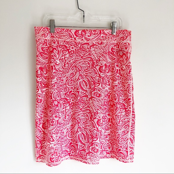Southwind Apparel Red White Paisley Court Skirt Activewear, size Extra Small - Picture 5 of 14